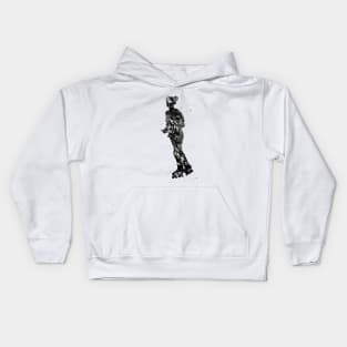 Roller skating girl Kids Hoodie